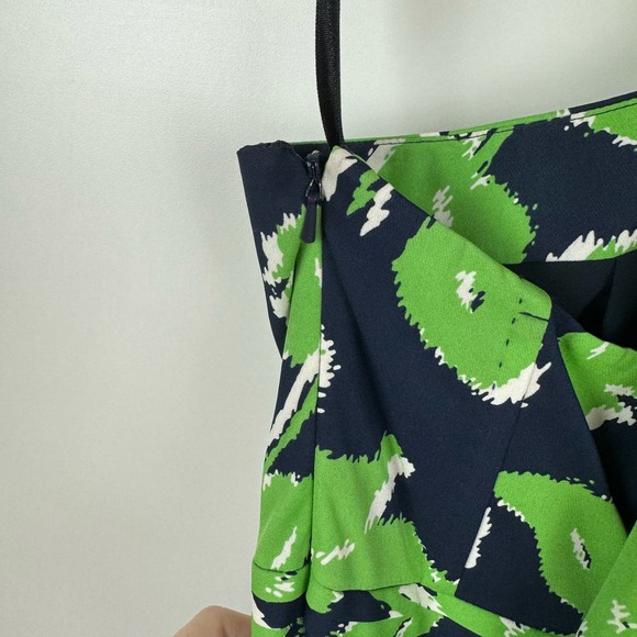 Tory Burch‎ Eloriane Green Halter Neck Floral Silk Midi Dress Size 2 - Picture 6 of 15